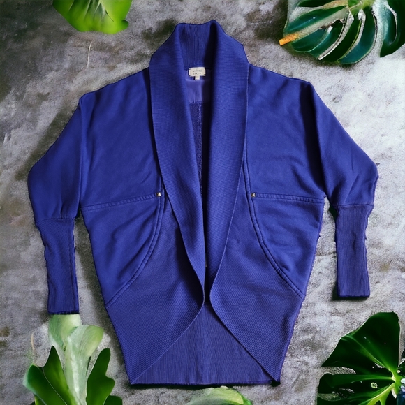 Aritzia Wilfred Diderot Blue Cocoon Cardigan Sweater - Picture 6 of 16